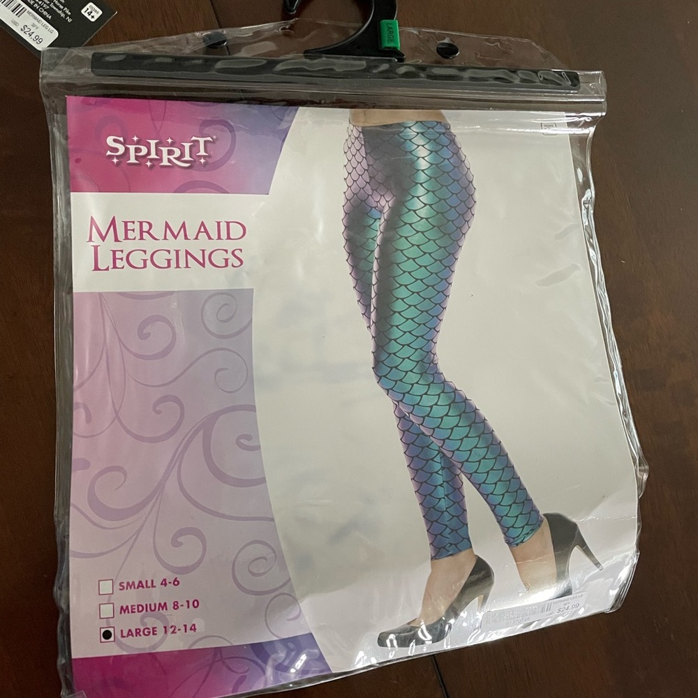 Spirit Halloween mermaid leggings size Large
